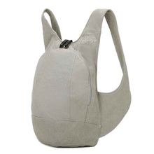 Charger l&#39;image dans la galerie, Sac à dos Estival Arsayo gris clair toile confortable ergonomique antivol sécurise vegane cote