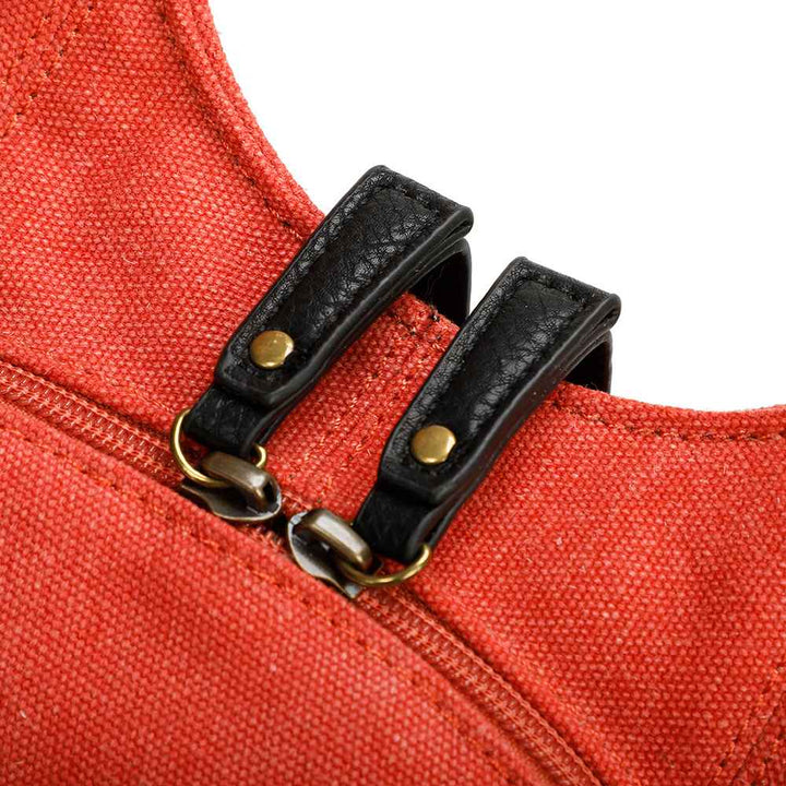 Sac à dos Estival Arsayo orange saumon corail toile confortable ergonomique antivol sécurise vegane fermeture