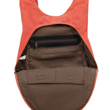 Charger l&#39;image dans la galerie, Sac à dos Estival Arsayo orange saumon corail toile confortable ergonomique antivol sécurise vegane interieur