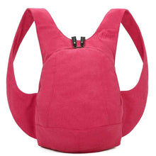 Charger l&#39;image dans la galerie, Sac à dos Estival Arsayo rose fuchsia toile confortable ergonomique antivol sécurise vegane face