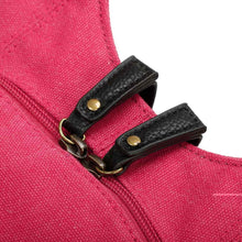 Charger l&#39;image dans la galerie, Sac à dos Estival Arsayo rose fuchsia toile confortable ergonomique antivol sécurise vegane fermeture