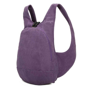 Sac à dos Estival Arsayo violet mauve toile confortable ergonomique antivol sécurise vegane cote