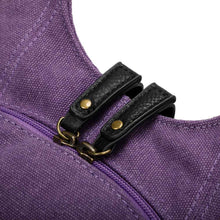 Charger l&#39;image dans la galerie, Sac à dos Estival Arsayo violet mauve toile confortable ergonomique antivol sécurise vegane fermeture