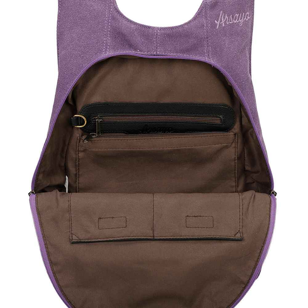 Sac à dos Estival Arsayo violet mauve toile confortable ergonomique antivol sécurise vegane interieur