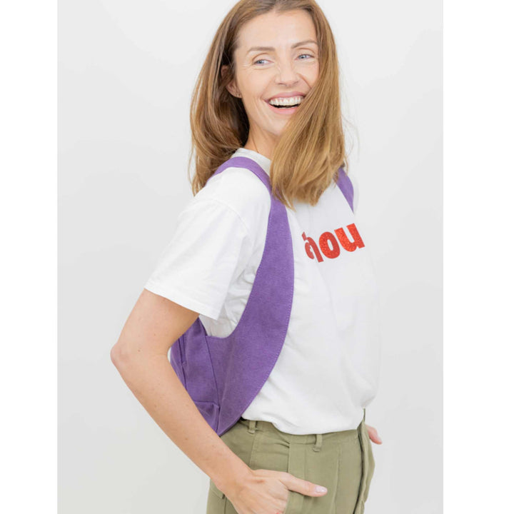 Sac à dos Estival Arsayo violet mauve toile confortable ergonomique antivol sécurise vegane porte cote