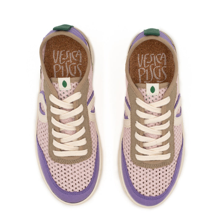 BASKETS VEGAN ET RECYCLÉ MAUVE LILA