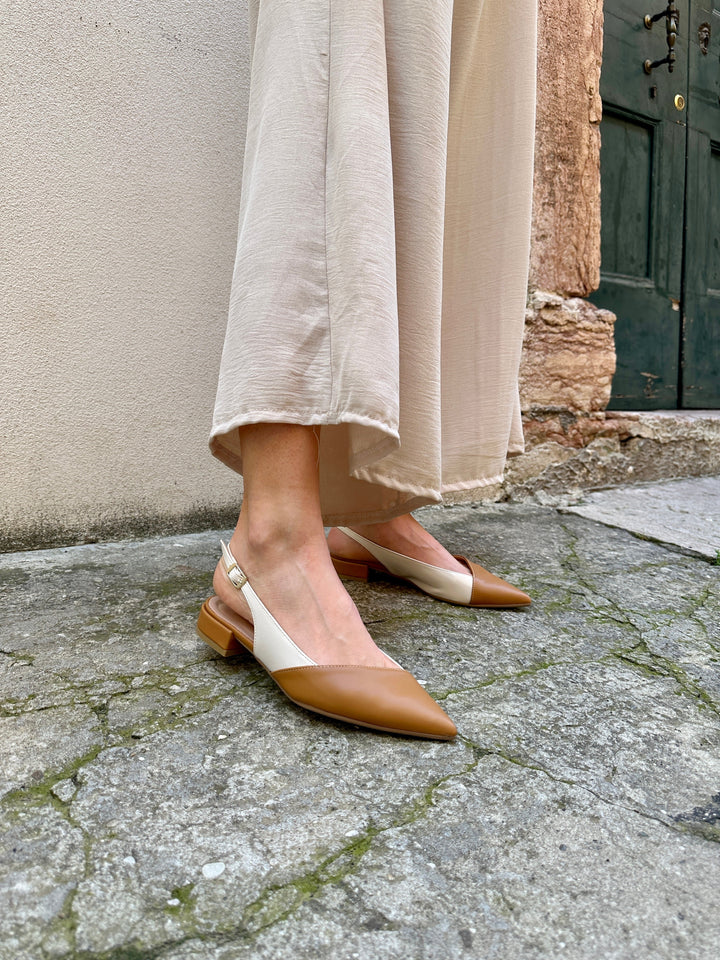 escarpins plats slingback à bout pointu