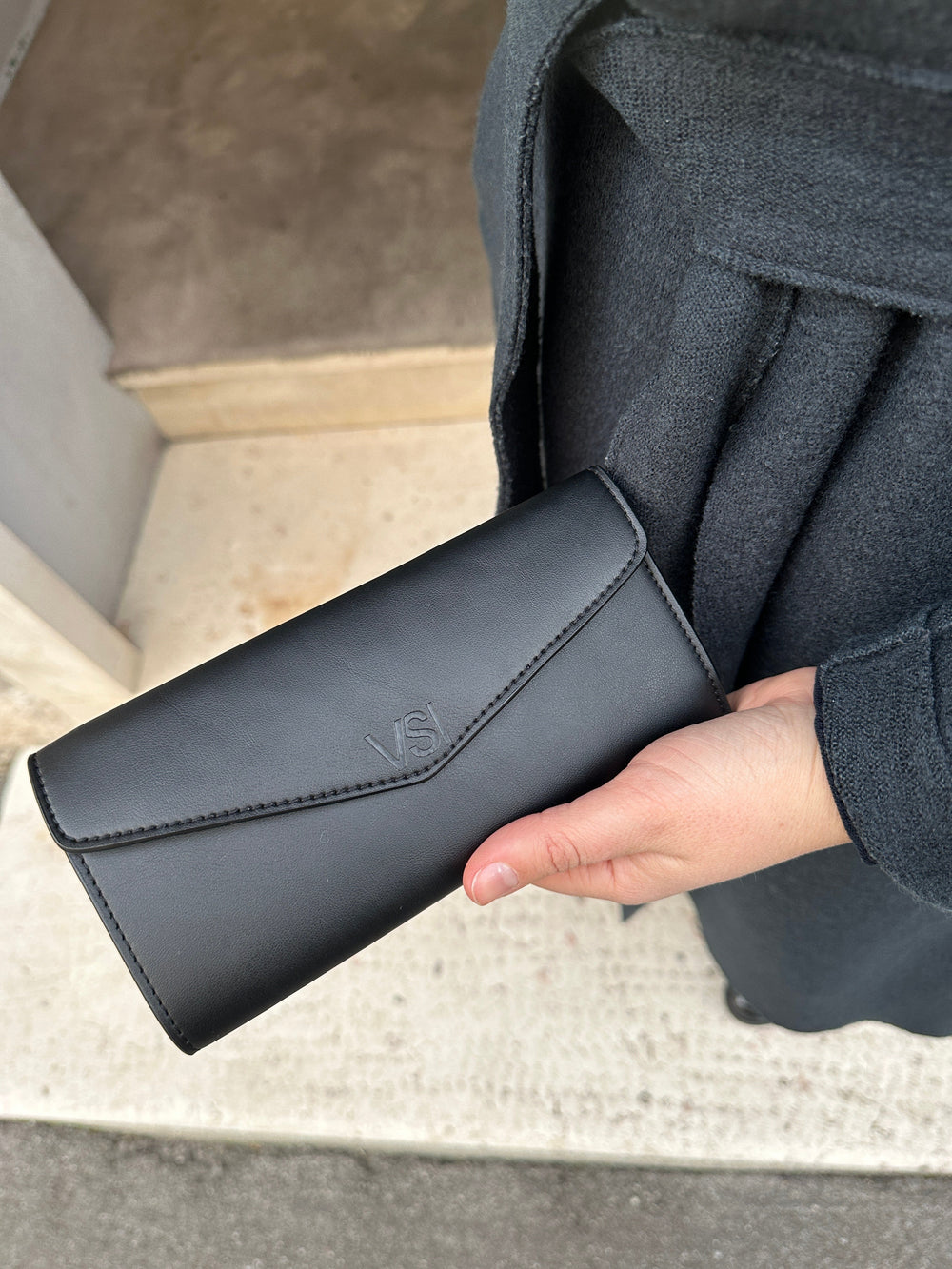 portefeuille vegan noir compagnon
