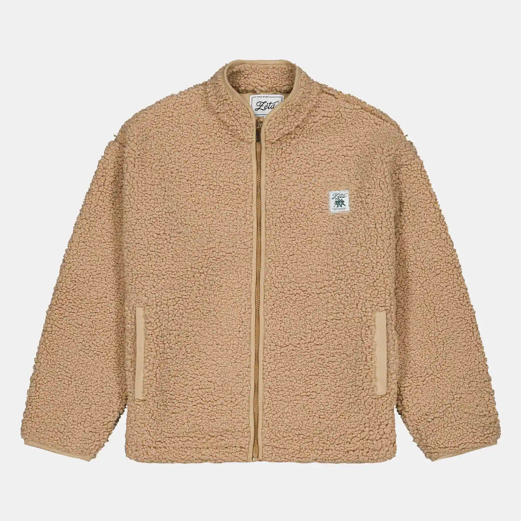 Veste polaire Sherpa Camel en matière recyclée vegan
