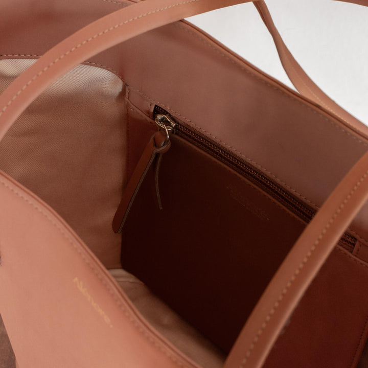 Grand sac en nubuck marron vegan