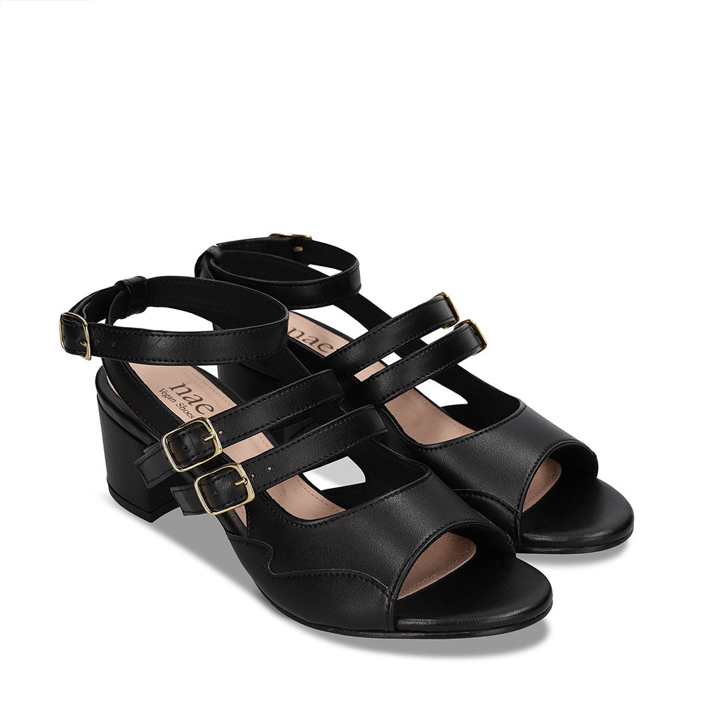 sandales à talons noires