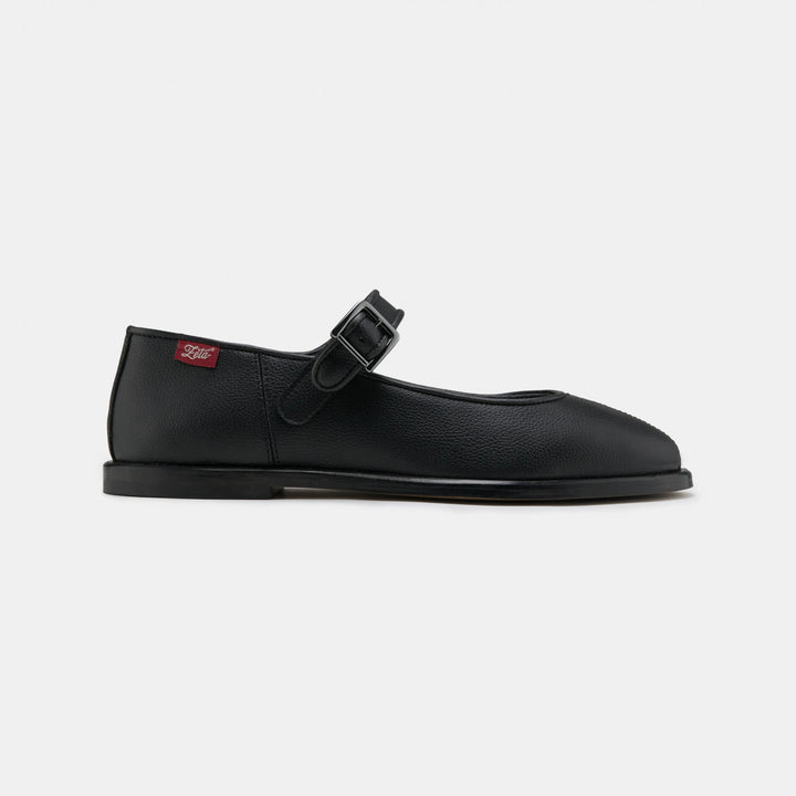 ballerines à brides vegan zeta noir eco-responsable