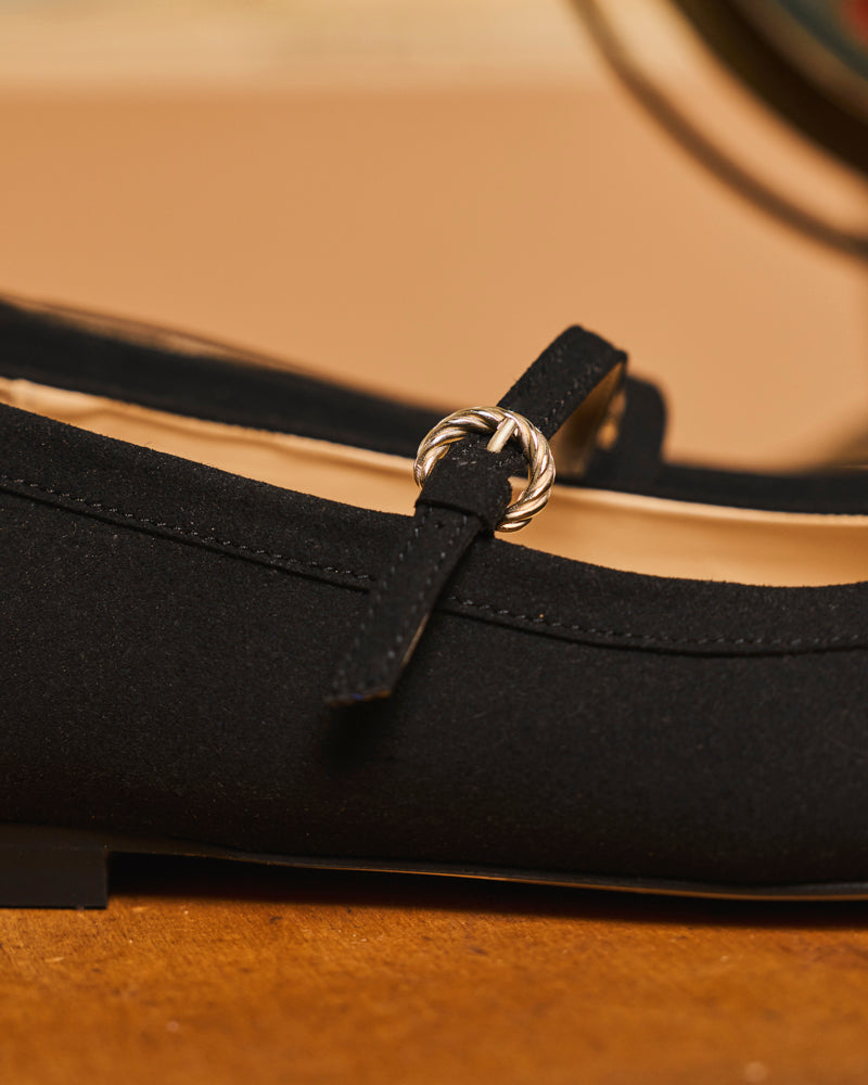 ballerines vegan noires, semelles plates