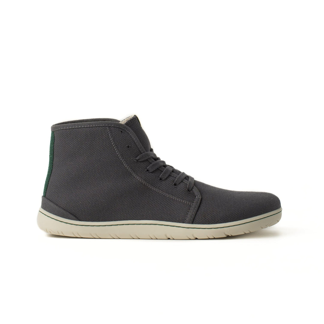 baskets barefoot montantes en toile grise