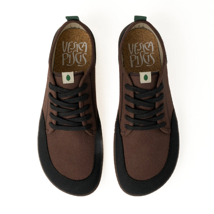 Baskets vegan Barefoot marron et noire