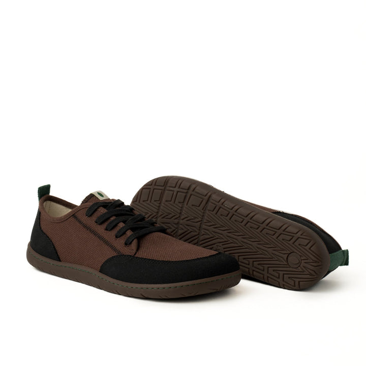 Baskets vegan Barefoot marron et noire