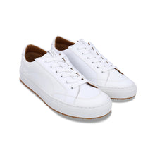 Load image into Gallery viewer, vegan white sneakers minimalist unisex basic flats low-top