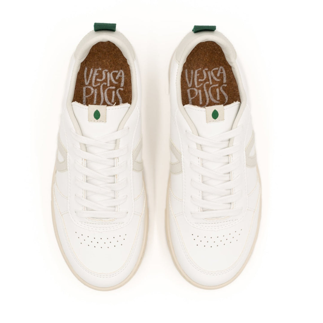 baskets en cuir vegan blanche