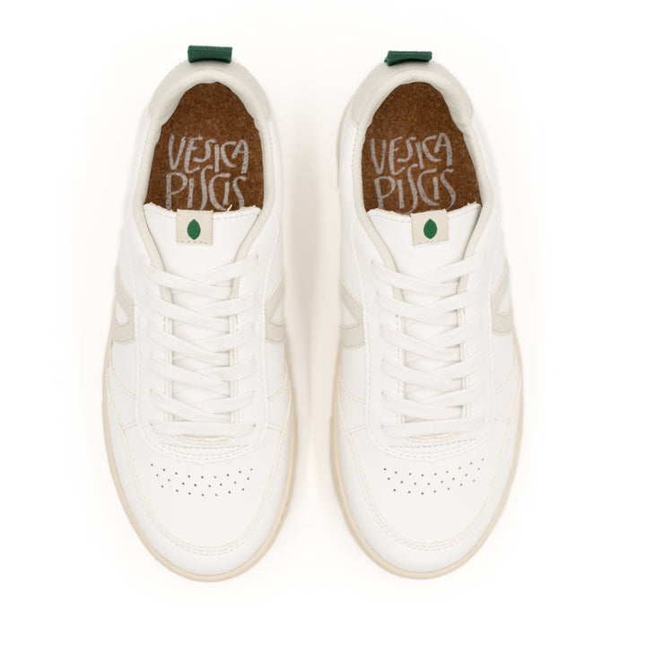 baskets en cuir vegan blanche