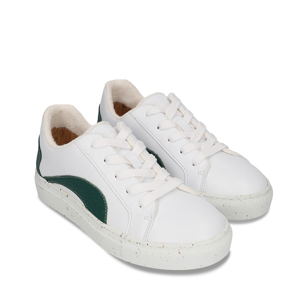 baskets vegan blanches en cuir de pomme et d&