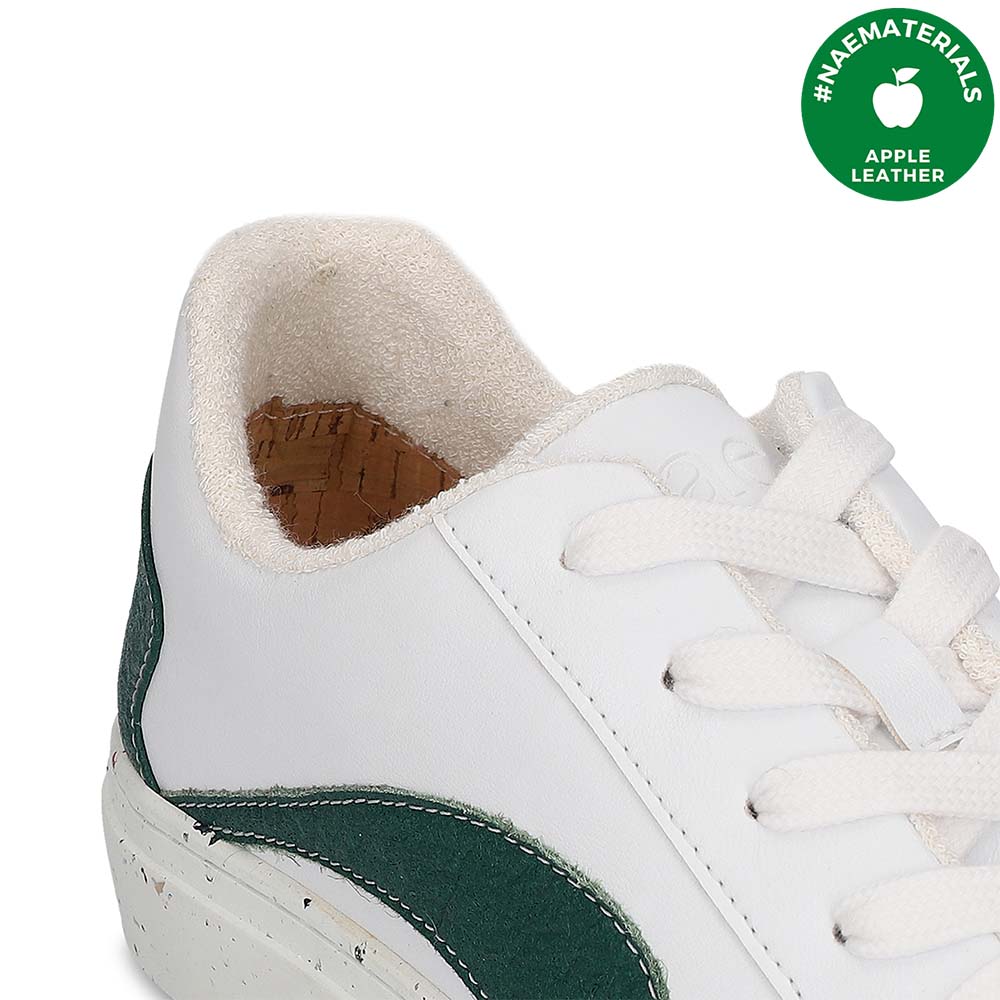 baskets vegan blanches en cuir de pomme et d&