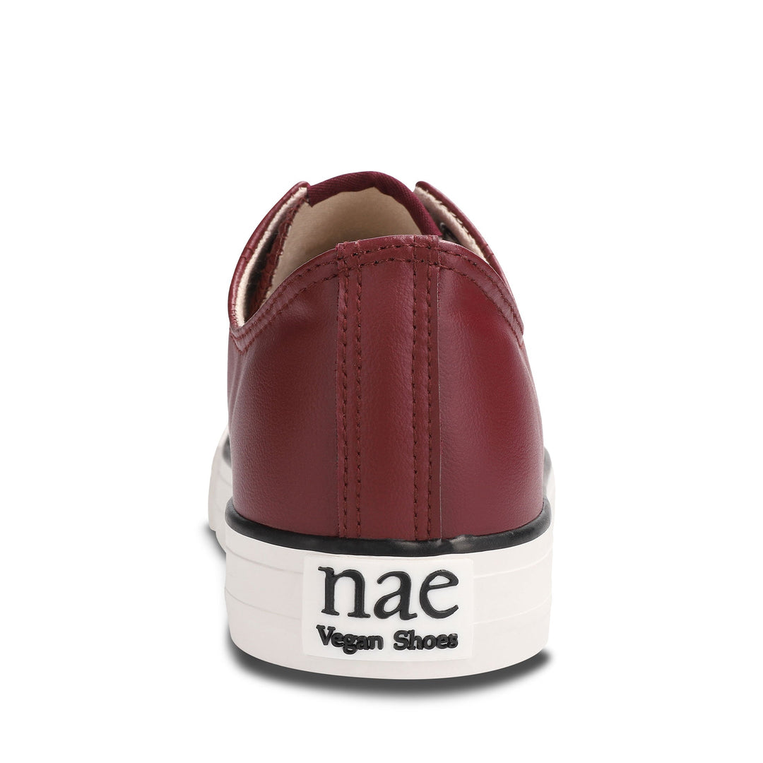 Baskets basse en cuir vegan de pomme rouge