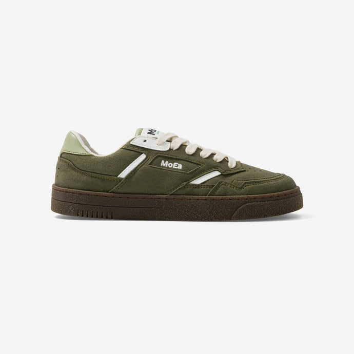 baskets basses en suede vegan khaki