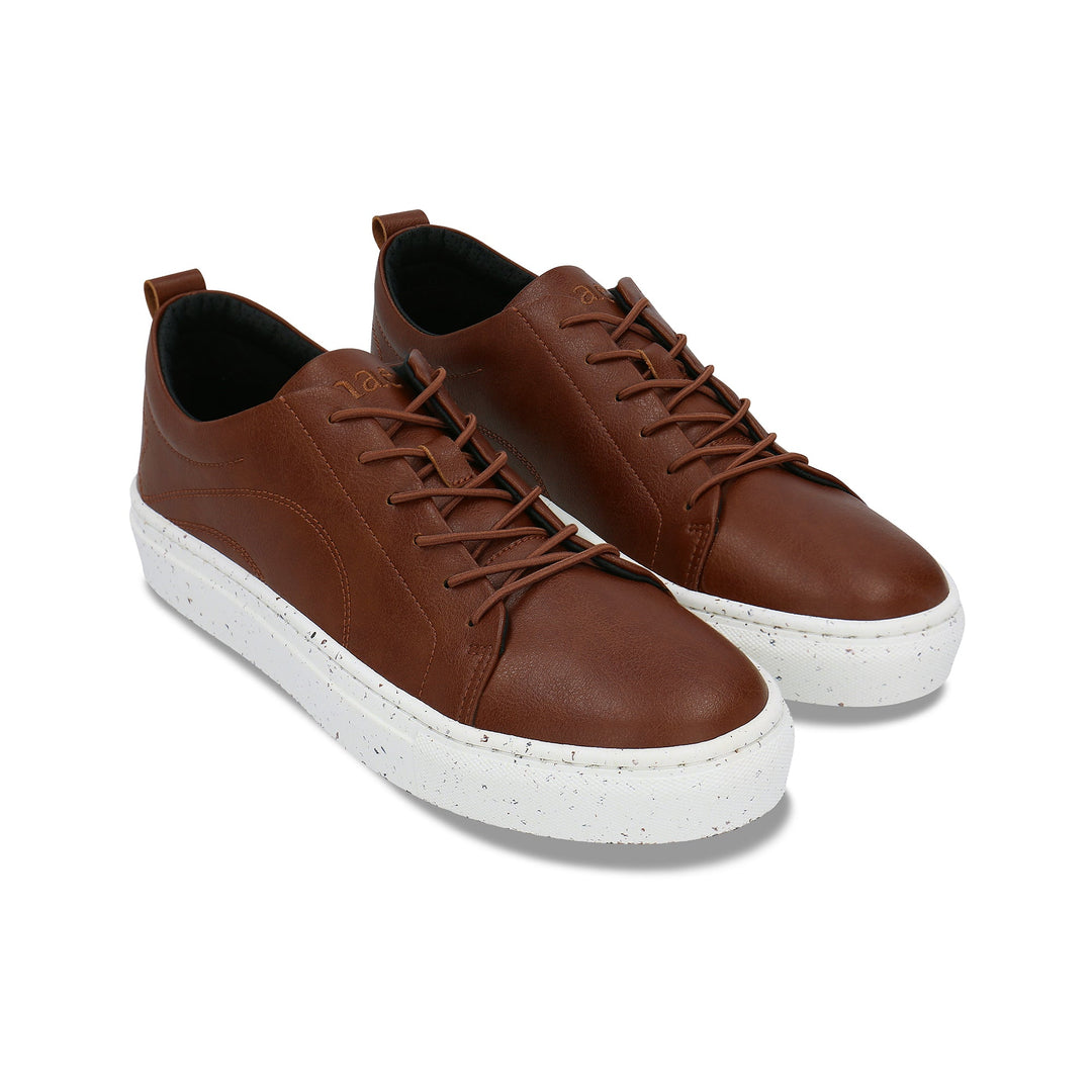 Vegane, urbane Herrenschuhe in Braun für den Alltag, bequem, minimalistisch, recycelt