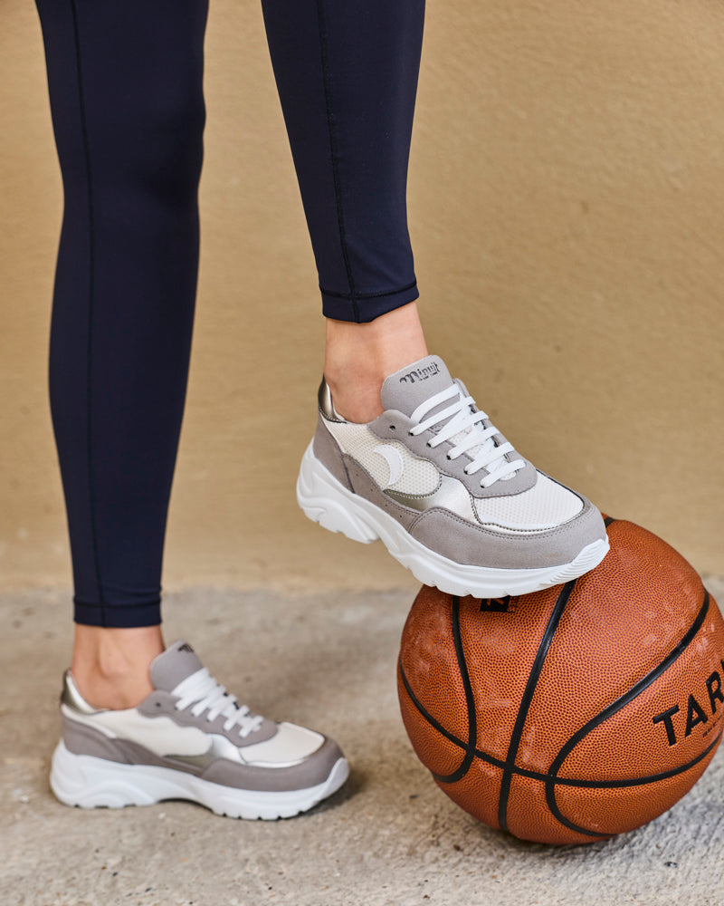 baskets vegan au design rétro running avec semelles épaisses chunky