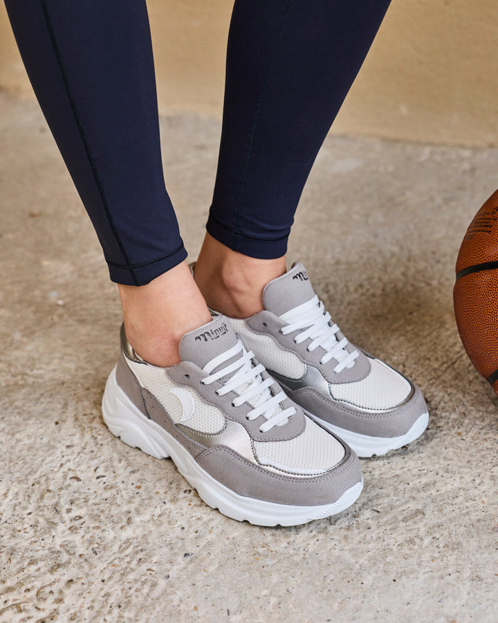 baskets vegan au design rétro running avec semelles épaisses chunky