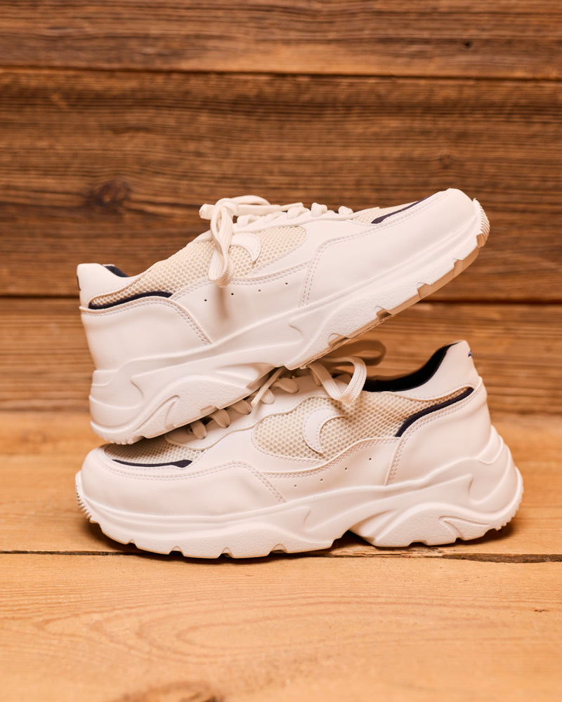 baskets vegan au design rétro running avec semelles épaisses chunky