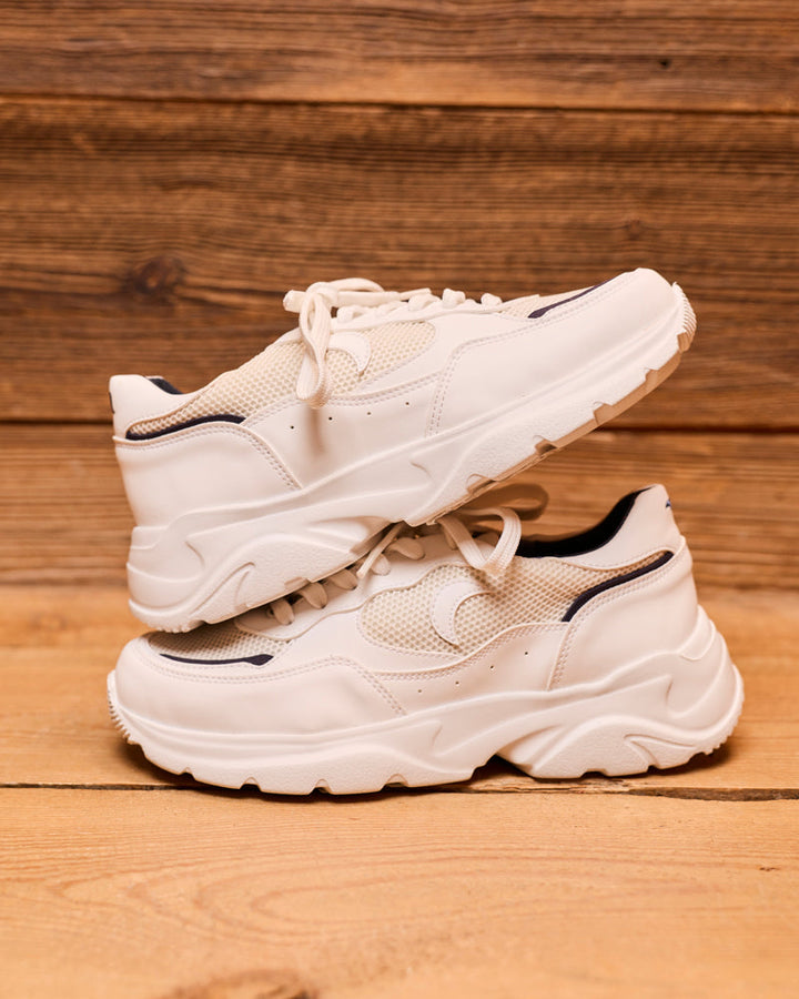 baskets vegan au design rétro running avec semelles épaisses chunky