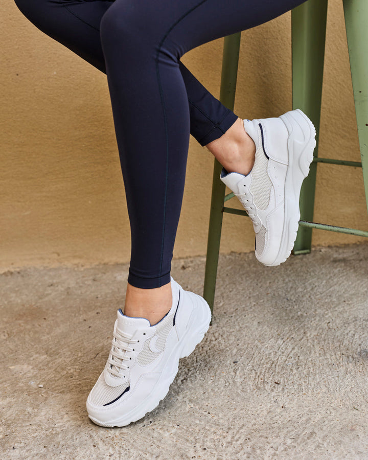 baskets vegan au design rétro running avec semelles épaisses chunky
