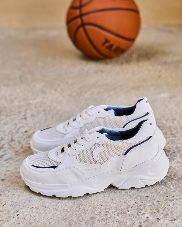 baskets vegan au design rétro running avec semelles épaisses chunky