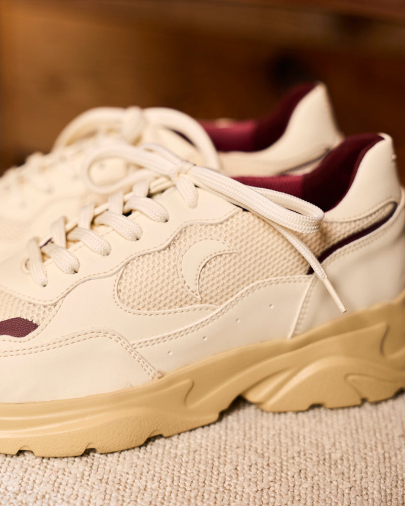 baskets vegan au design rétro running avec semelles épaisses chunky