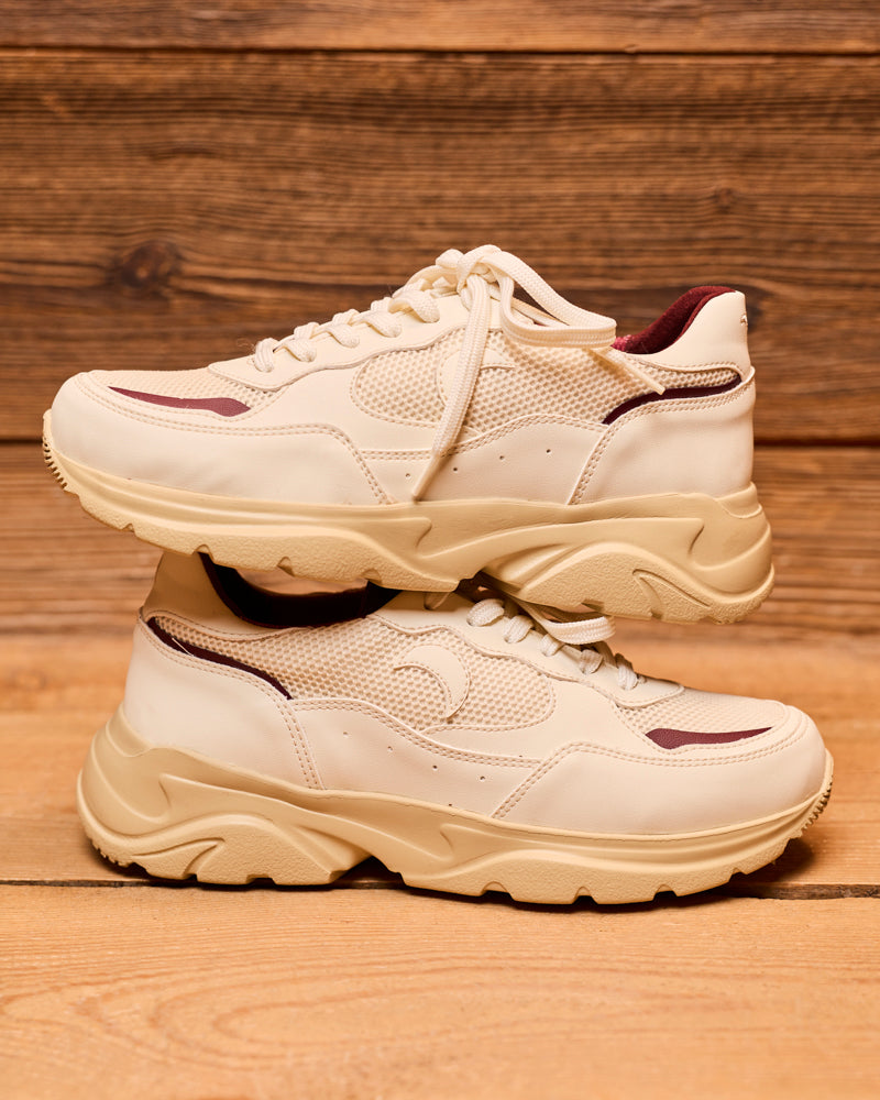 baskets vegan au design rétro running avec semelles épaisses chunky