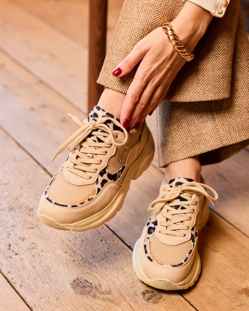 baskets vegan au design rétro running avec semelles épaisses chunky