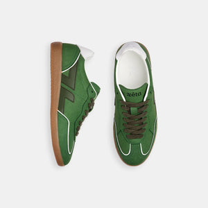 Baskets Delta Vert, en Suede Vegan, style vintage