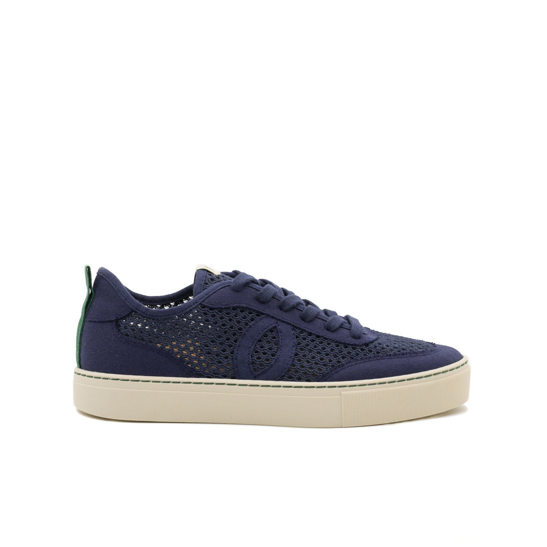 baskets toile bleu marine