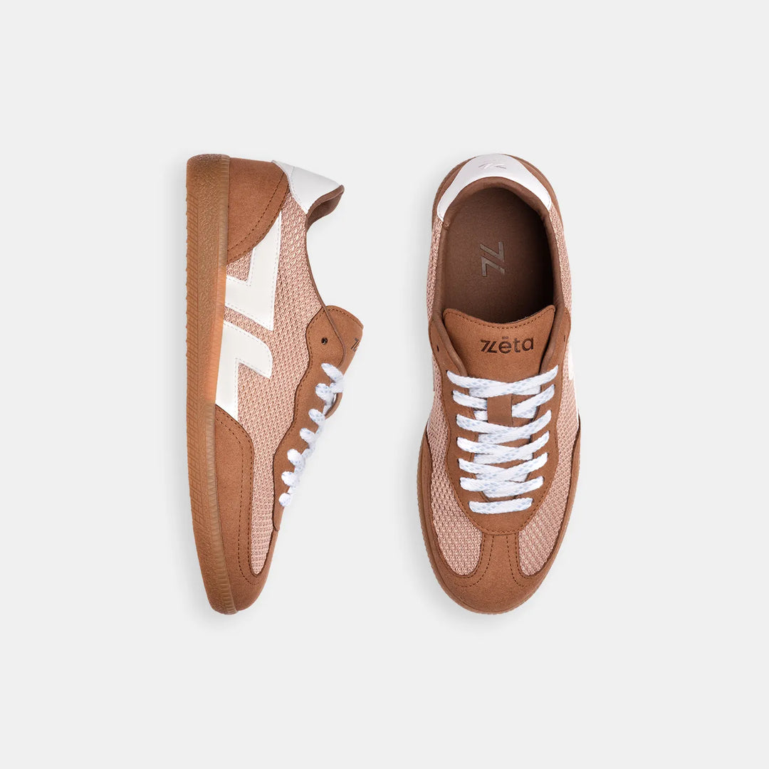 Baskets vegan Delta Cordura Moka, chaussures marron résistantes, idéales pour le quotidien.