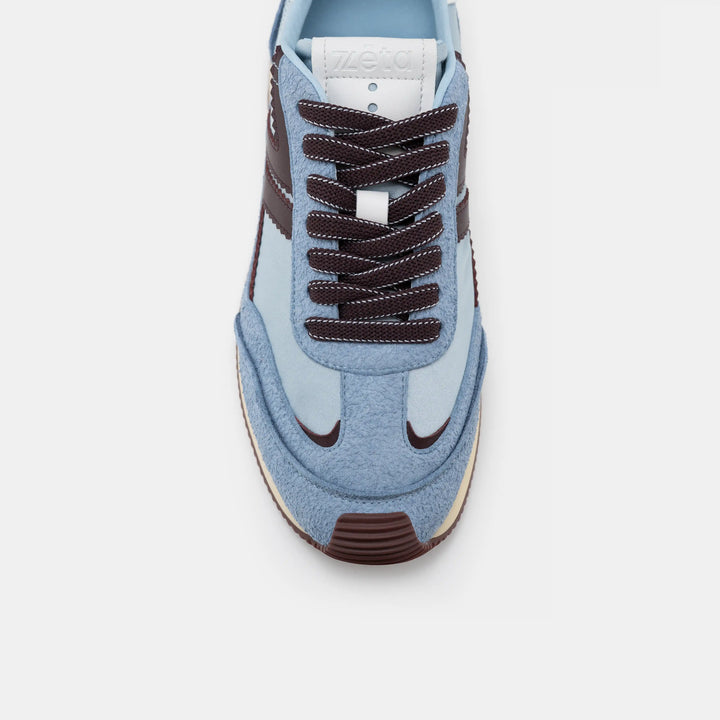 baskets éco responsables retro running bleu