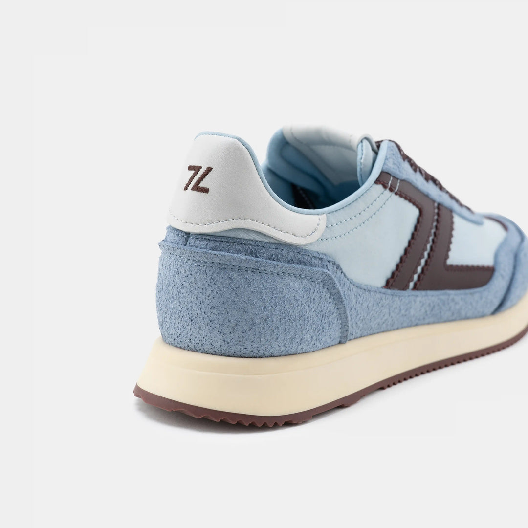 baskets éco responsables retro running bleu