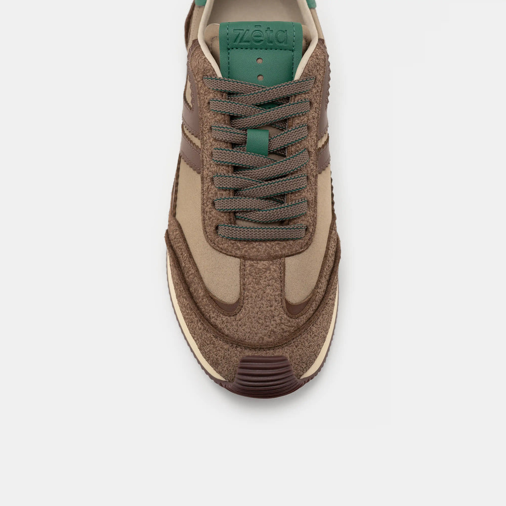 baskets éco responsables retro running marron