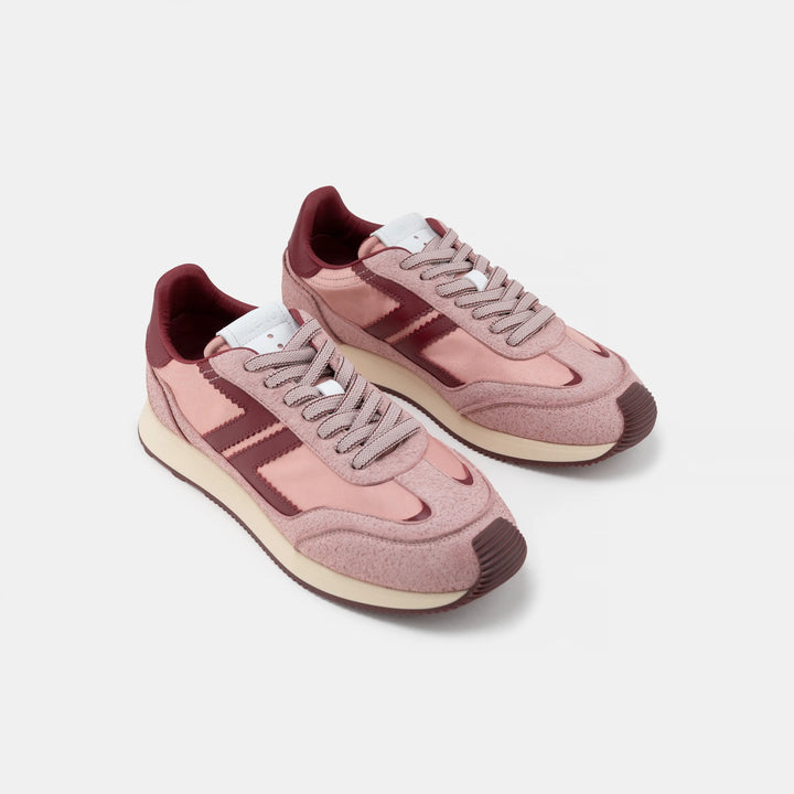 baskets végan retro running rose