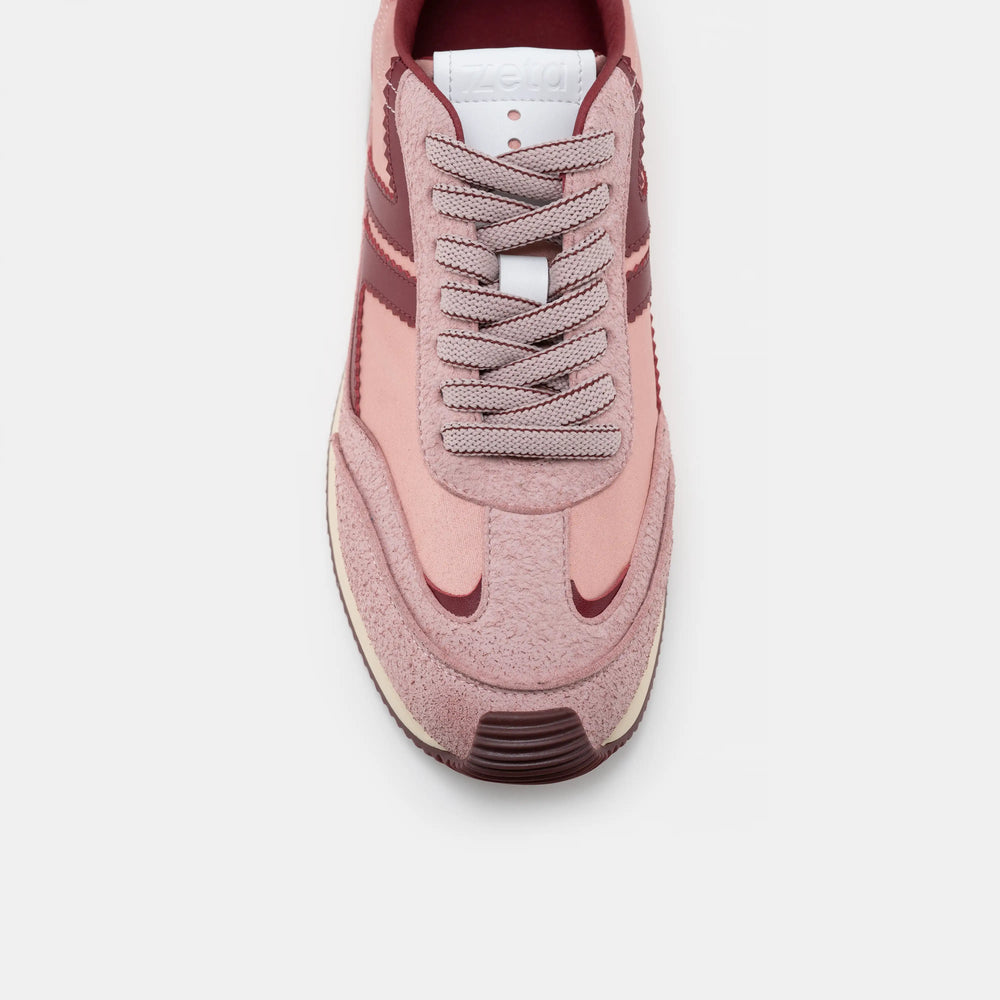 basket éco responsable retro running rose