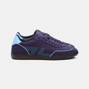 Baskets veganbleues Delta Marino, vue de profil, design sportif et écoresponsable.