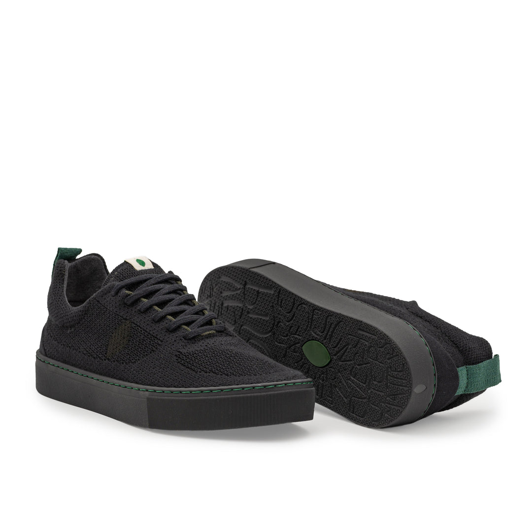baskets noire vegan en knite