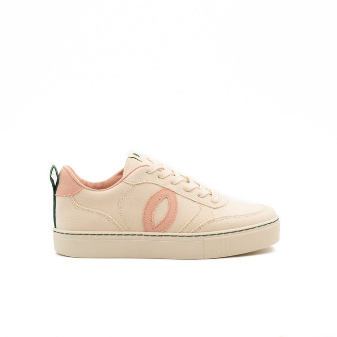 baskets vegan blanche et rose
