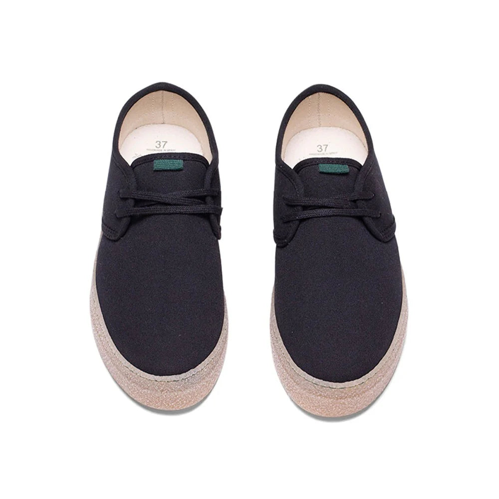 basket vegan en toile recylée noire