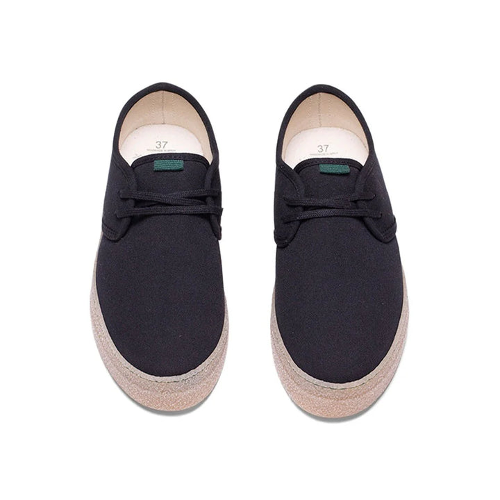 basket vegan en toile recylée noire